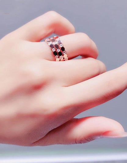 [Clover Jewels]BEE LOVE RING PINK GOLD DIAMOND