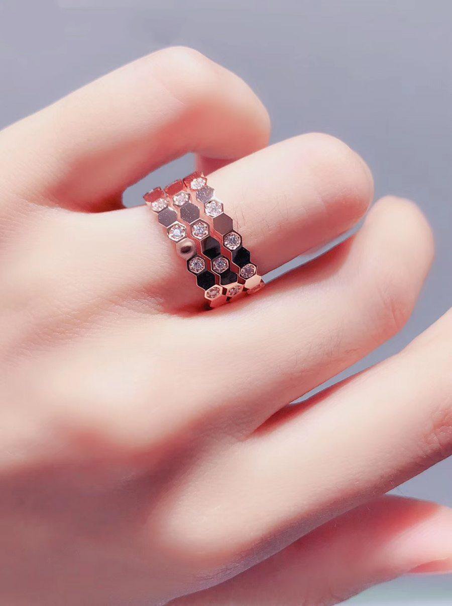 [Clover Jewels]BEE LOVE RING PINK GOLD DIAMOND