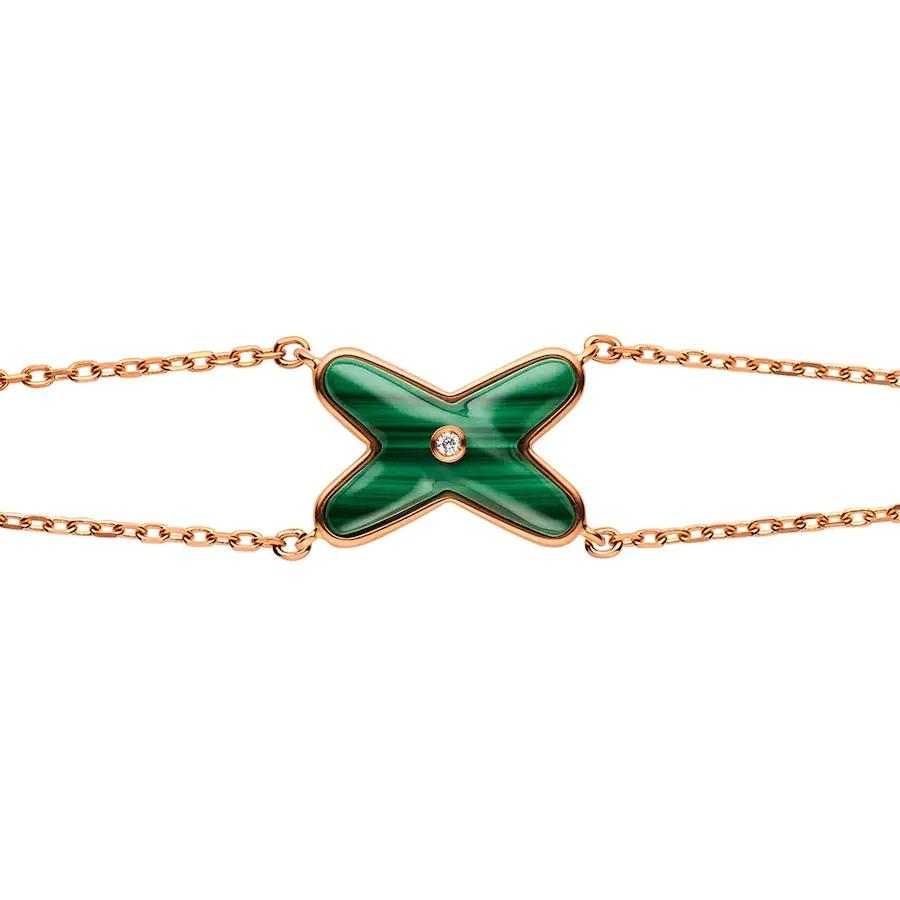 [Clover Jewels]JEUX BRACELET MALACHITE PINK GOLD 1 DIAMOND