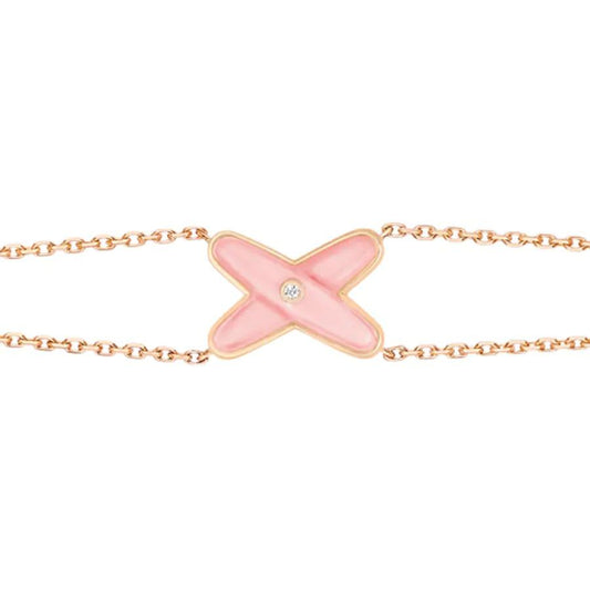 [Clover Jewels]JEUX BRACELET PINK MOP PINK GOLD 1 DIAMOND