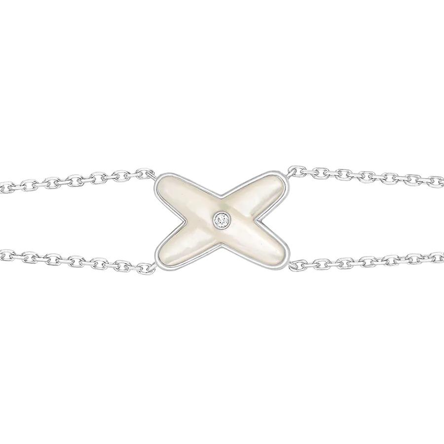 [Clover Jewels]JEUX BRACELET WHITE MOP SILVER 1 DIAMOND