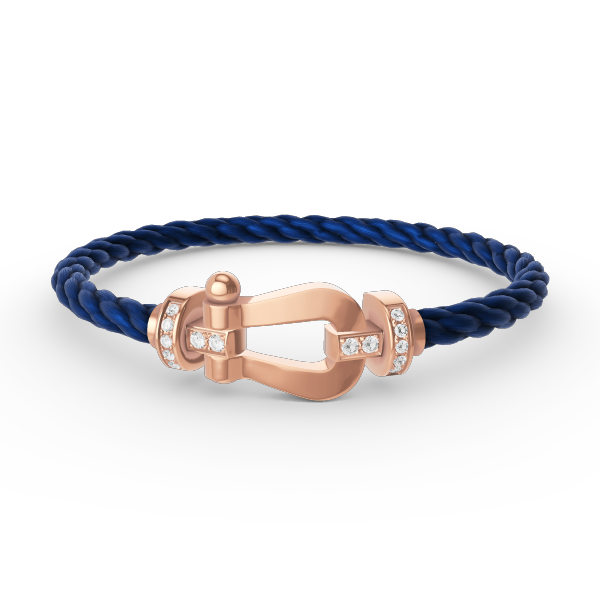 [Clover Jewels]FORCE LARGE HORSESHOE HALF DIAMOND BRACELET ROSE GOLD