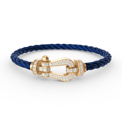 [Clover Jewels]FORCE LARGE HORSESHOE FULL DIAMOND BRACELET GOLD