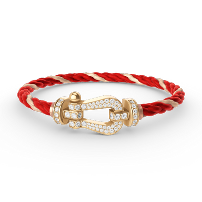 [Clover Jewels]FORCE LARGE HORSESHOE FULL DIAMOND BRACELET GOLD