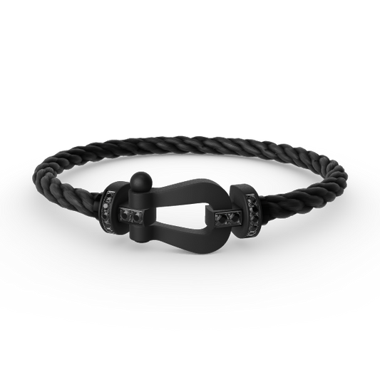 [Clover Jewels]FORCE LARGE SERIES HORSESHOE BLACK SAMURAI BRACELET