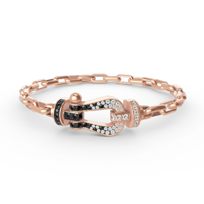 [Clover Jewels]FORCE LARGE HORSESHOE CLASP  METAL BRACELET