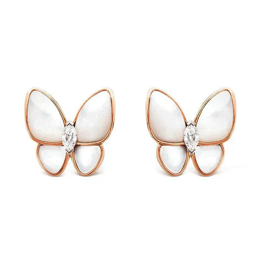 [Clover Jewels]BUTTERFLY MOP DIAMOND EARRINGS