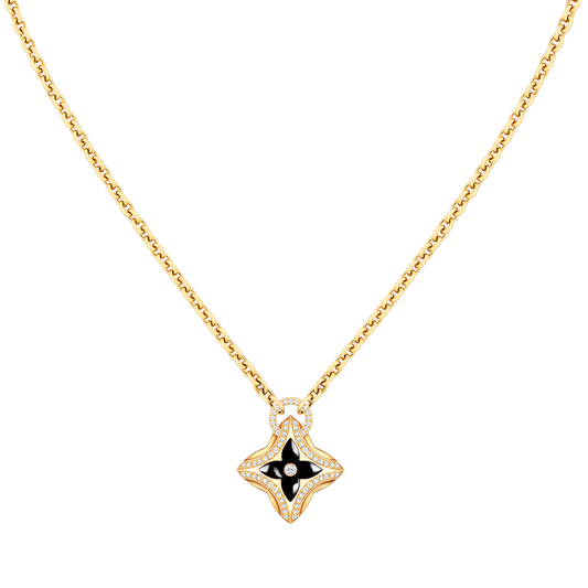 [Clover Jewels]STAR PEDANT PINK GOLD DIAMOND NECKLACE