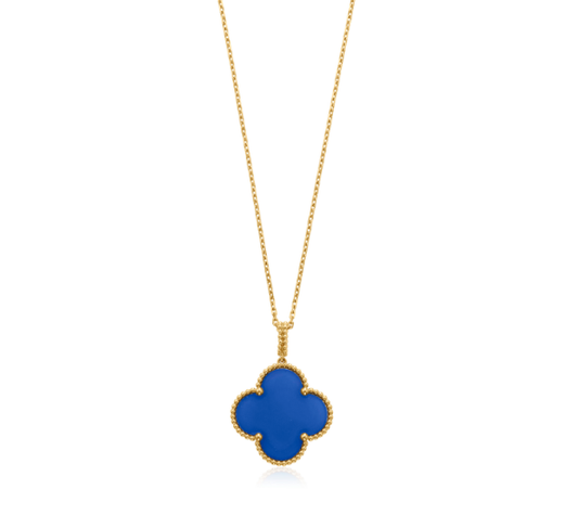 [Clover Jewels]CLOVER 25MM NECKLACE TURQUOISE ROSE GOLD