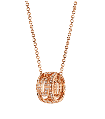 [Clover Jewels]PARENTESI NECKLACE PINK GOLD DIAMOND