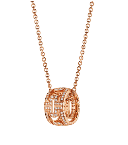 [Clover Jewels]PARENTESI NECKLACE PINK GOLD DIAMOND