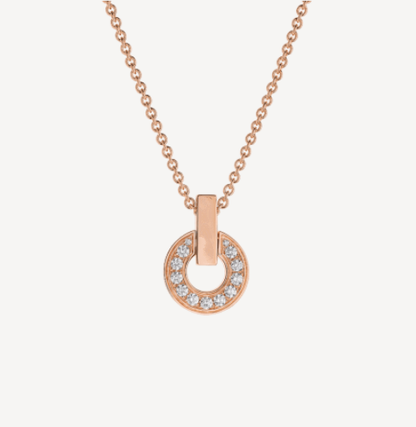 [Clover Jewels]GARI NECKLACE PINK GOLD DIAMOND