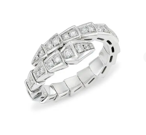 [Clover Jewels]SERPENTI RING SILVER DIAMOND PAVED 4MM