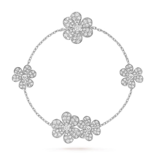 [Clover Jewels]FRIVOLE SILVER 5 FLOWERS BRACELET