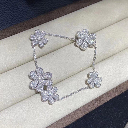 [Clover Jewels]FRIVOLE SILVER 5 FLOWERS BRACELET