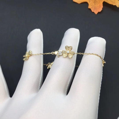 [Clover Jewels]FRIVOLE GOLD 5 FLOWERS BRACELET