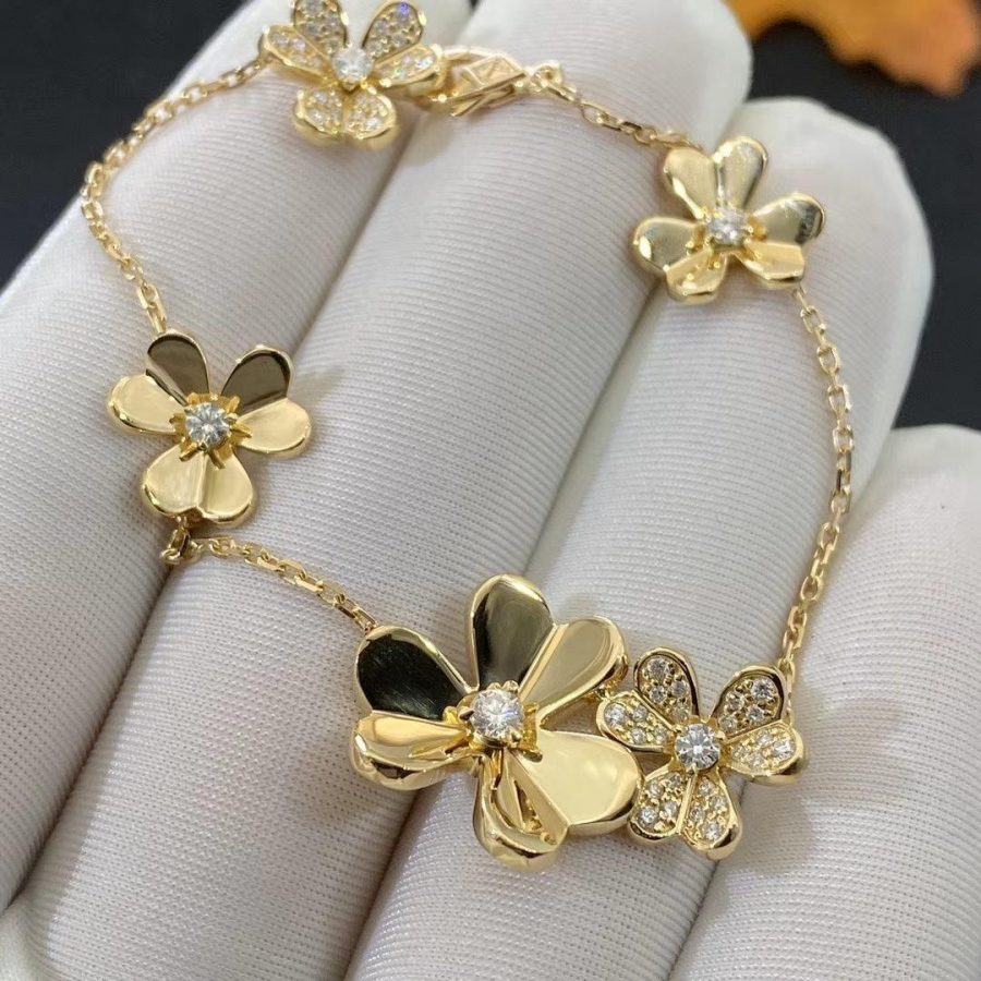 [Clover Jewels]FRIVOLE GOLD 5 FLOWERS BRACELET