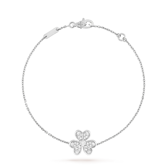 [Clover Jewels]FRIVOLE SILVER FLOWER DIAMOND BRACELET