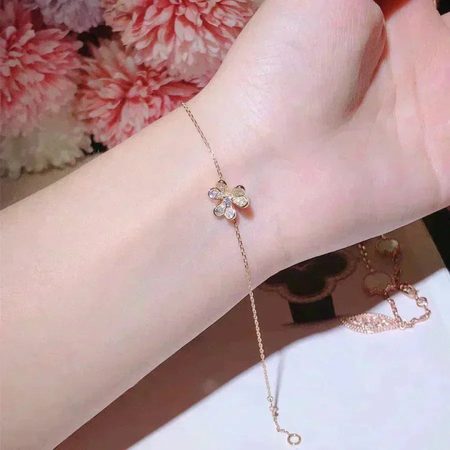 [Clover Jewels]FRIVOLE GOLD FLOWER DIAMOND BRACELET