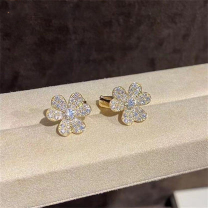 [Clover Jewels]FRIVOLE GOLD FLOWER DIAMOND EARRINGS