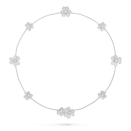 [Clover Jewels]FRIVOLE SILVER 9 FLOWERS NECKLACE