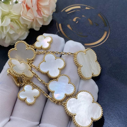 [Clover Jewels]CLOVER EARRINGS WHITE MOP 4 MOTIFS GOLD