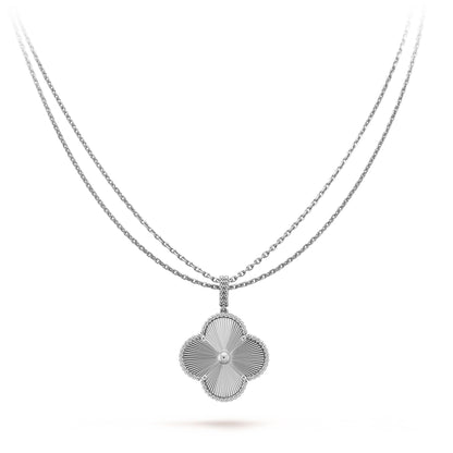 [Clover Jewels]CLOVER 25MM SILVER BIG CLOVER NECKLACE