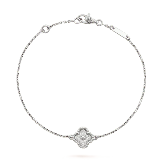 [Clover Jewels]CLOVER  SINGLE FLOWER BRACELET SILVER