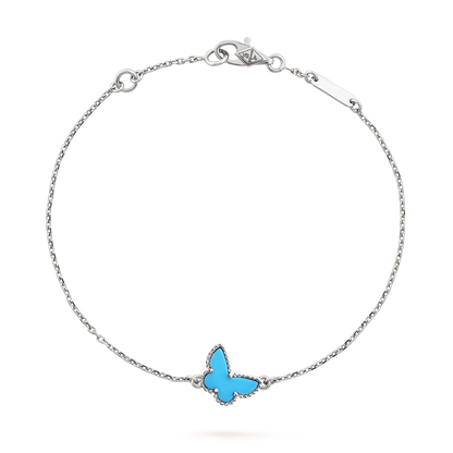 [Clover Jewels]BUTTERFLY TURQUOISE BUTTERFLY BRACELET SILVER