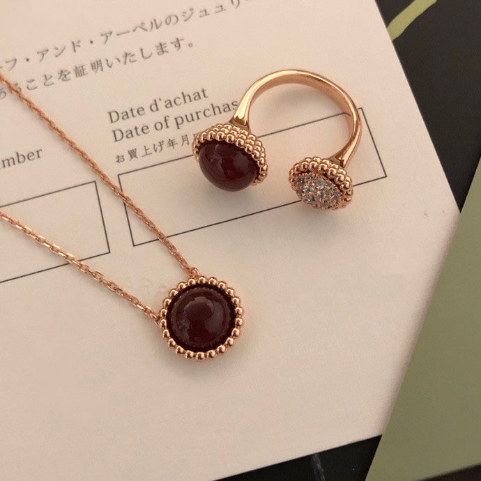 [Clover Jewels]PERLEE COULEURS DIAMOND ROSE GOLD BETWEEN THE FINGER RING