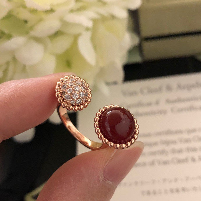 [Clover Jewels]PERLEE COULEURS DIAMOND ROSE GOLD BETWEEN THE FINGER RING