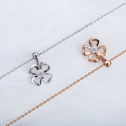 [Clover Jewels]FIOREVER NECKLACE DIAMOND CENTER