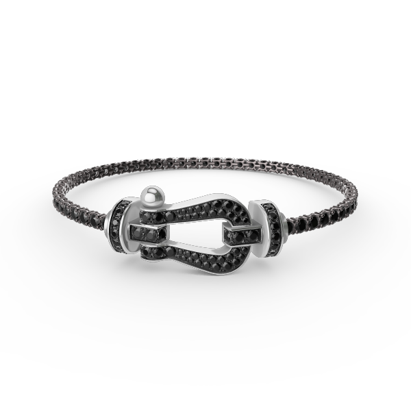 [Clover Jewels]FORCE  LARGE HORSESHOE FULL DIAMOND TENNIS BRACELET